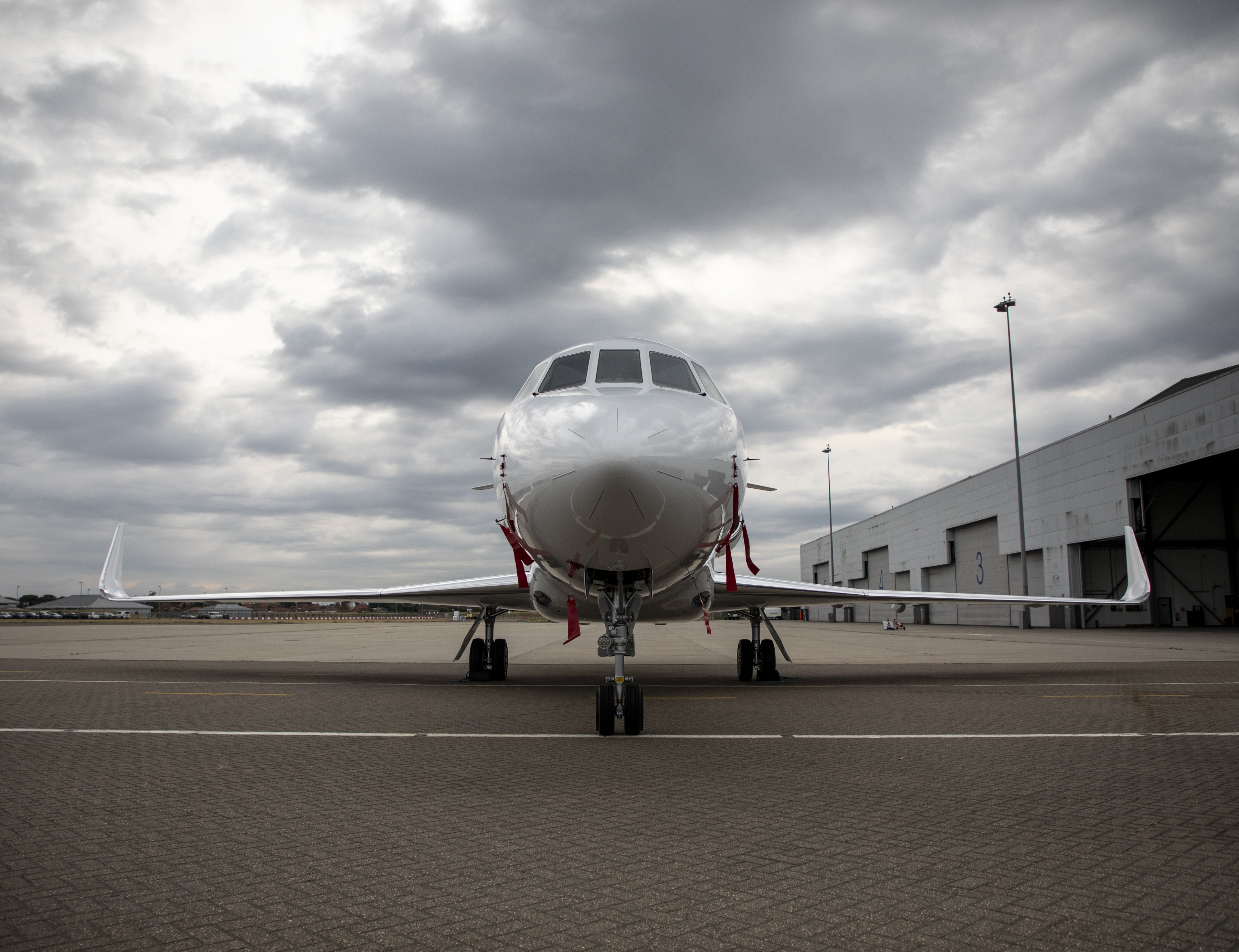 Image shows the Envoy aircraft on the airfield.